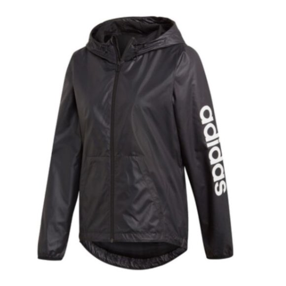 Adidas Essential Linear Hoodie Windbreaker - Picture 3 of 9